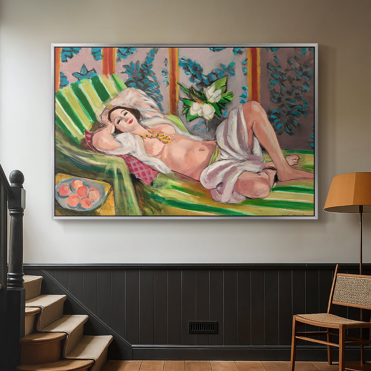 Odalisque Couchée Aux Magnolias, c. 1923 - Floater Framed Canvas Print
