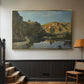 River Landscape with Cliffs, c. 1850-1860 - Floater Framed Canvas Print
