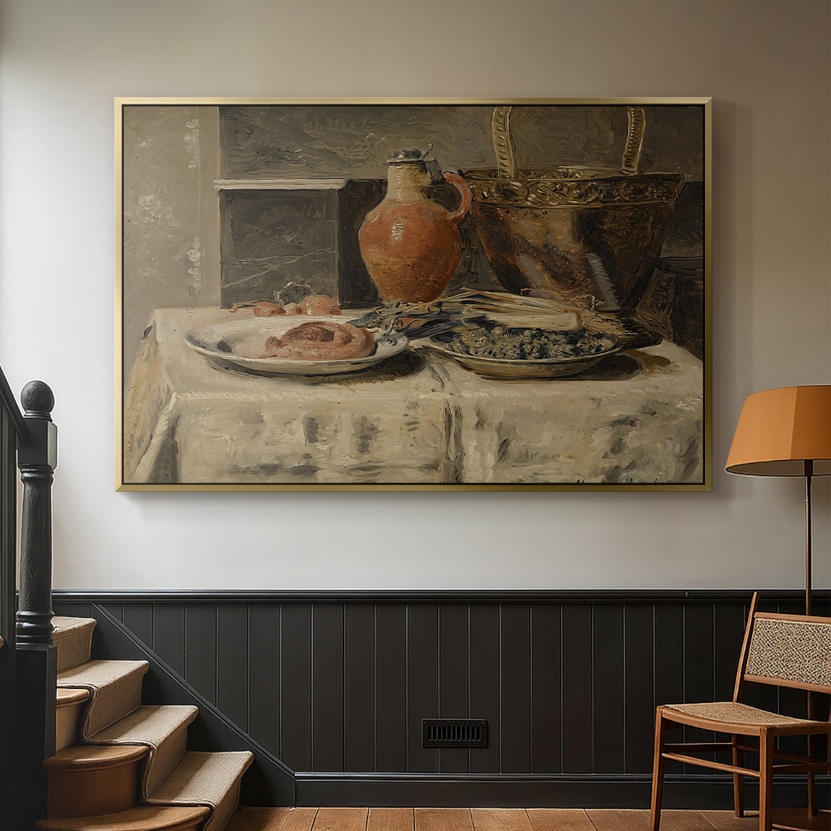 Still Life with Jar, c. 1881-1885 - Floater Framed Canvas Print