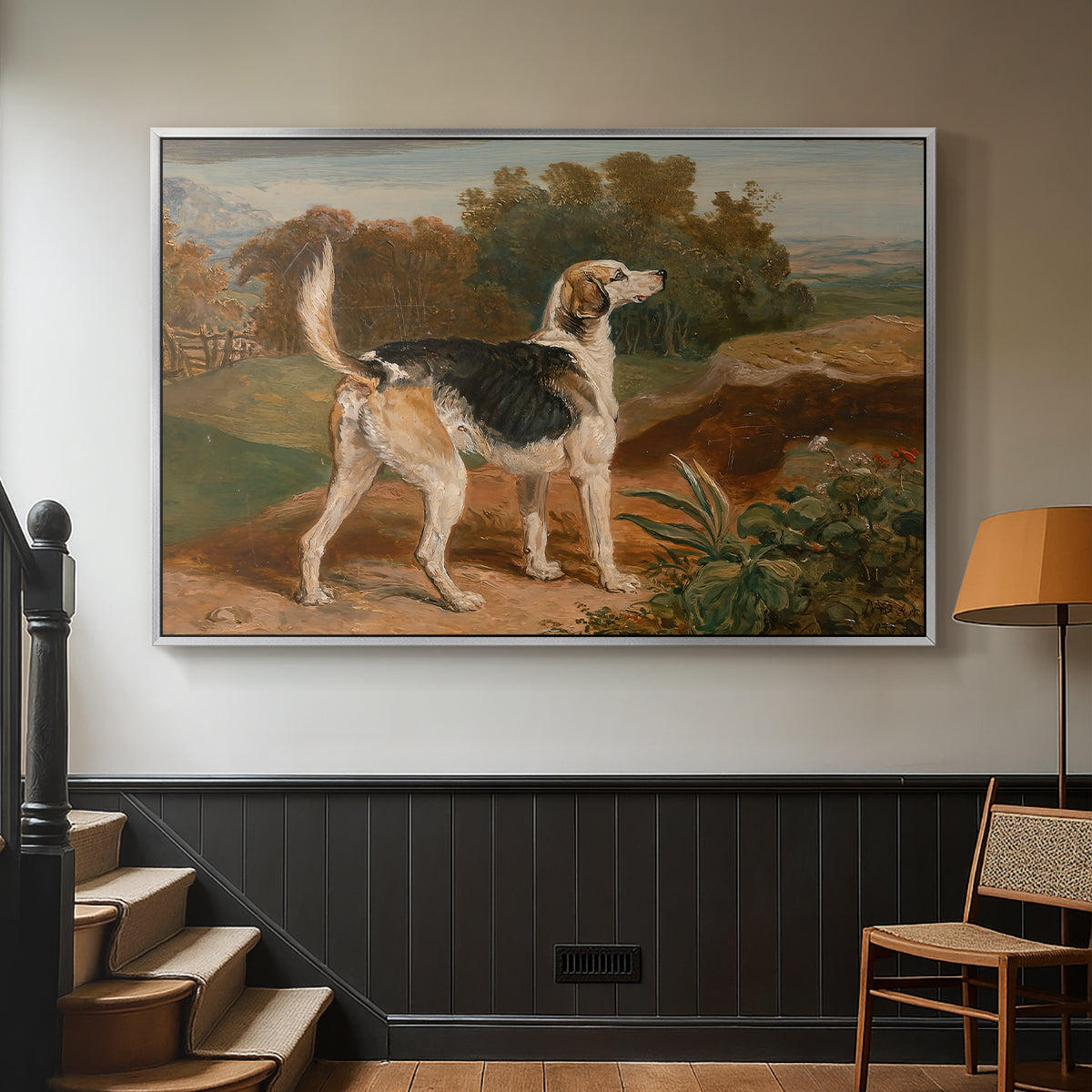 Ravager, One of the Lambton Hounds, 1835 - Floater Framed Canvas Print