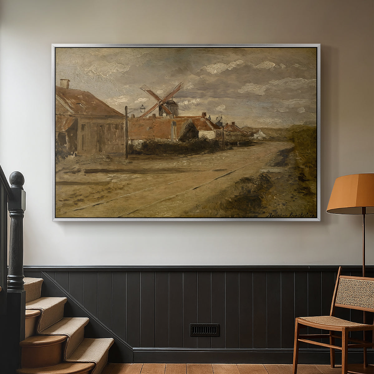 The Mill at Kiel, c. 1885-1888 - Floater Framed Canvas Print
