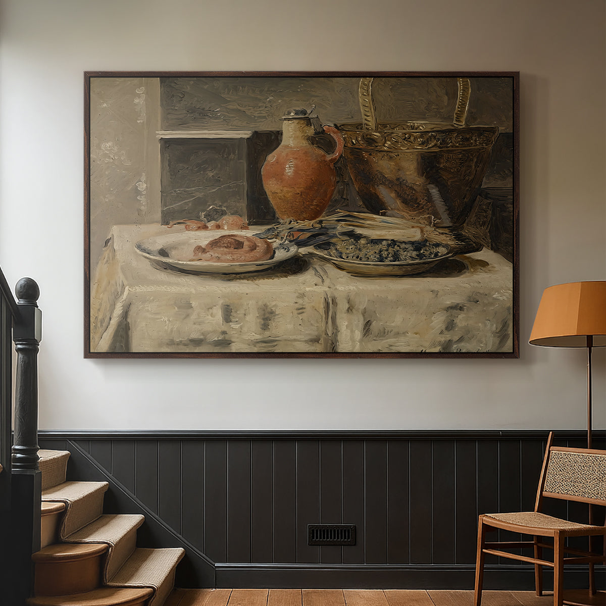 Still Life with Jar, c. 1881-1885 - Floater Framed Canvas Print