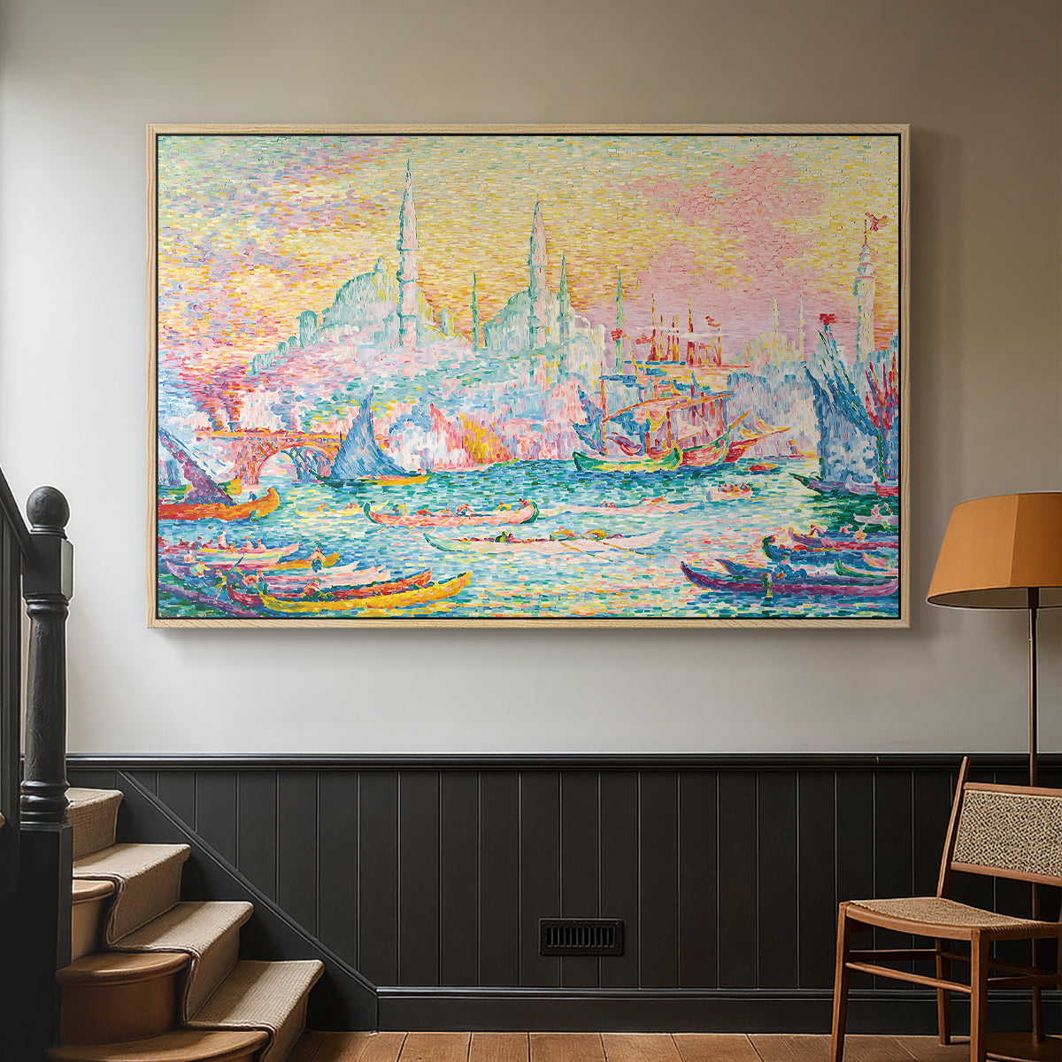 The Golden Horn, Constantinople, 1907 - Floater Framed Canvas Print