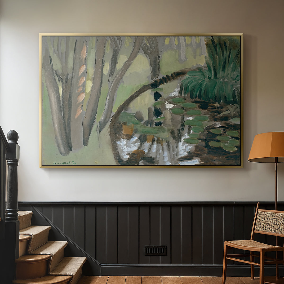 The Stream, Maintenon, 1918 - Floater Framed Canvas Print
