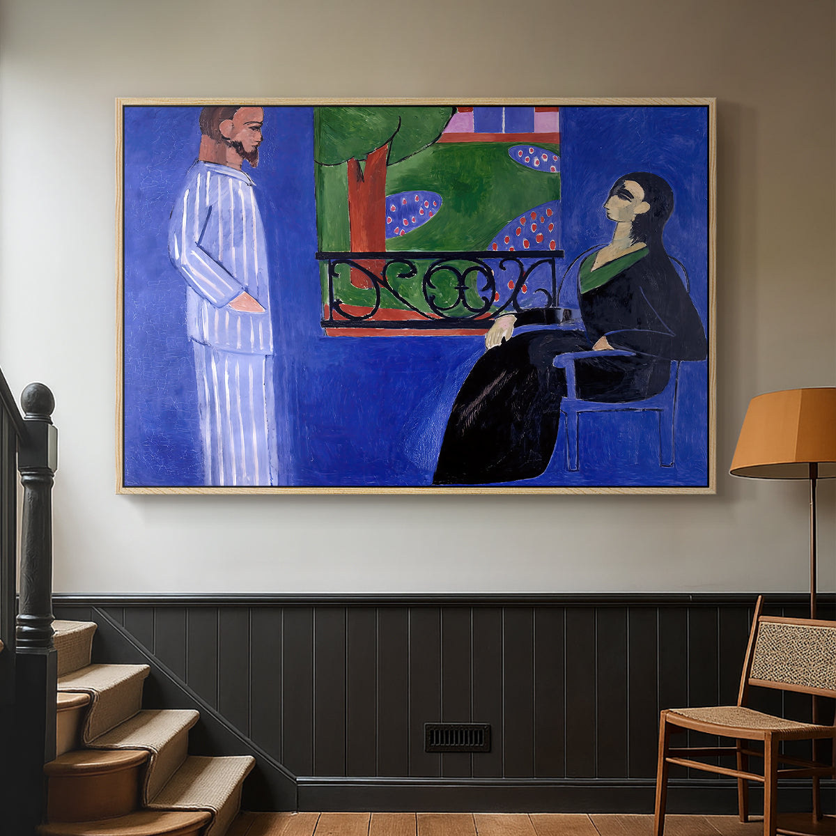 The Conversation, c. 1908-1912 - Floater Framed Canvas Print