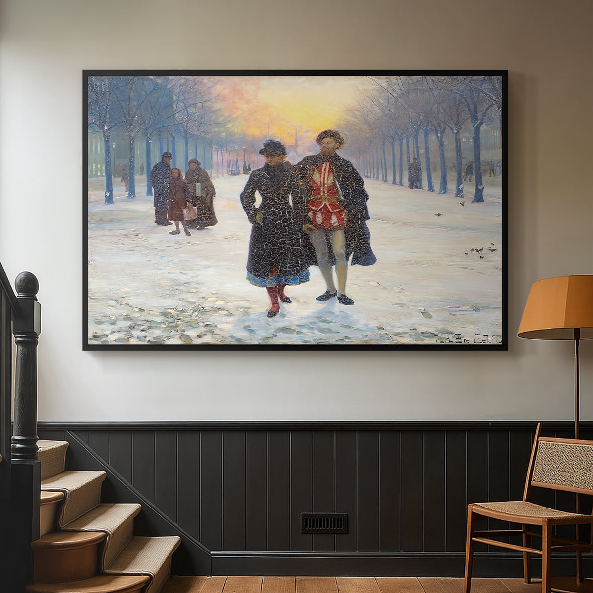 Morning after the Carnival, 1884 - Floater Framed Canvas Print