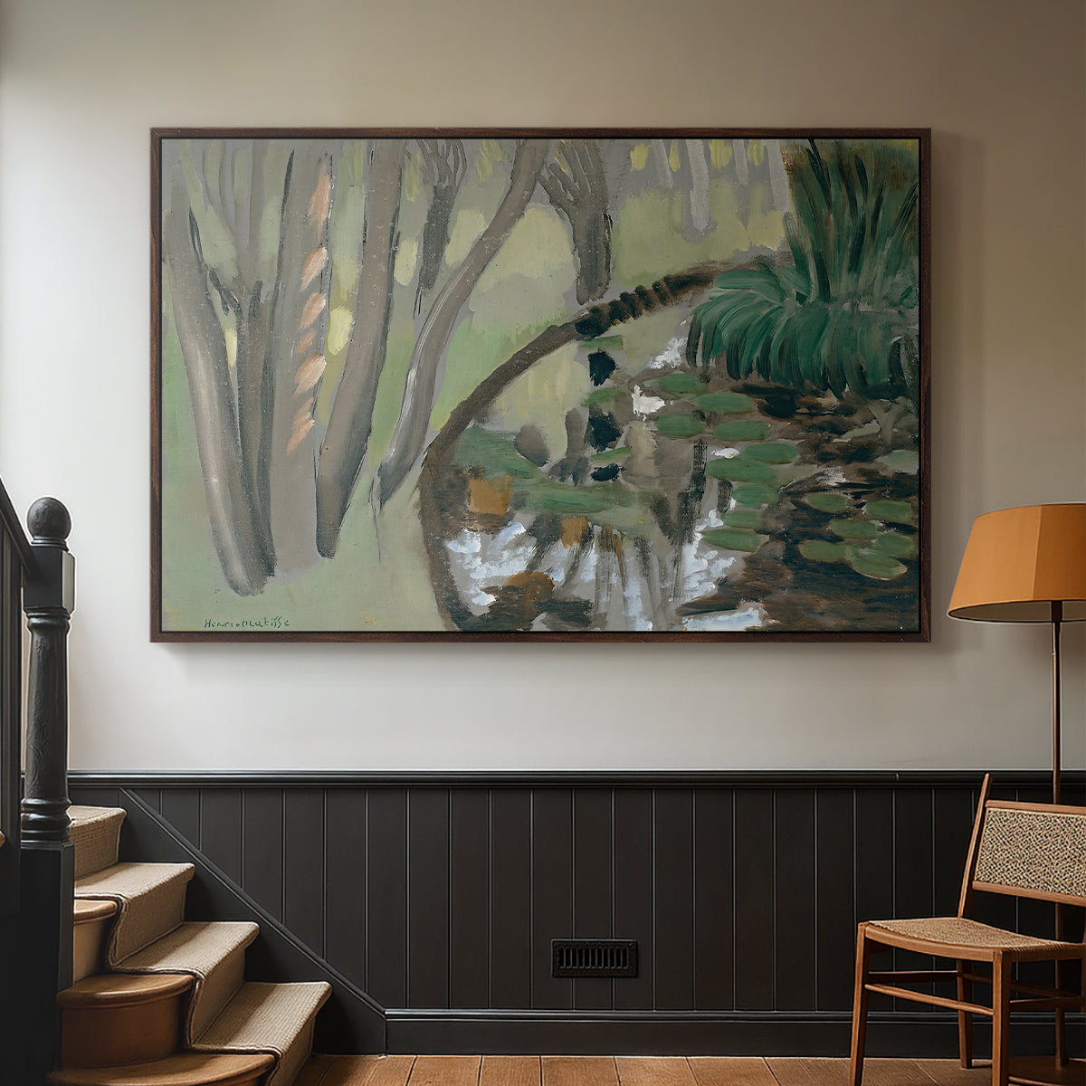 The Stream, Maintenon, 1918 - Floater Framed Canvas Print