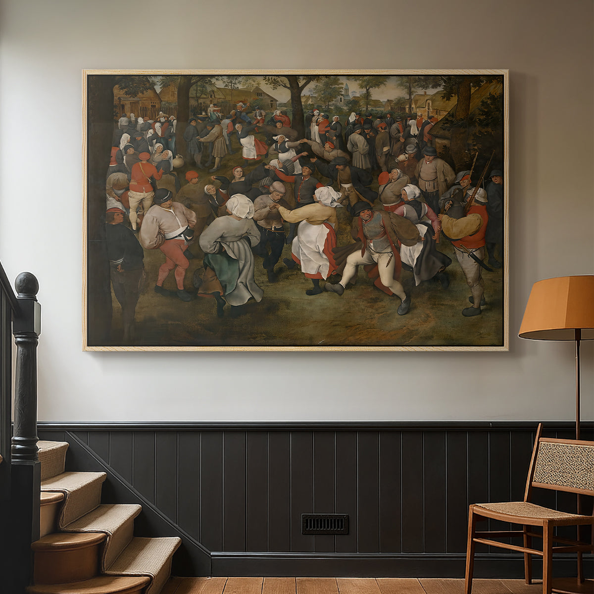 The Wedding Dance, c. 1566 - Floater Framed Canvas Print