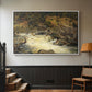 Waterfall in Hallingdal, 1848 - Floater Framed Canvas Print