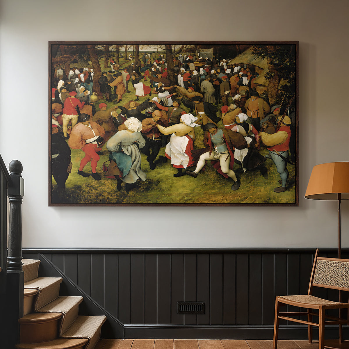 The Wedding Dance, c. 1566 - Floater Framed Canvas Print
