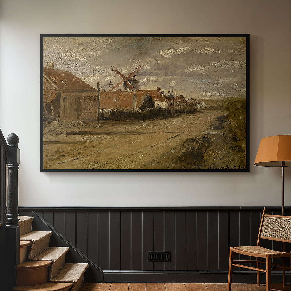 The Mill at Kiel, c. 1885-1888 - Floater Framed Canvas Print