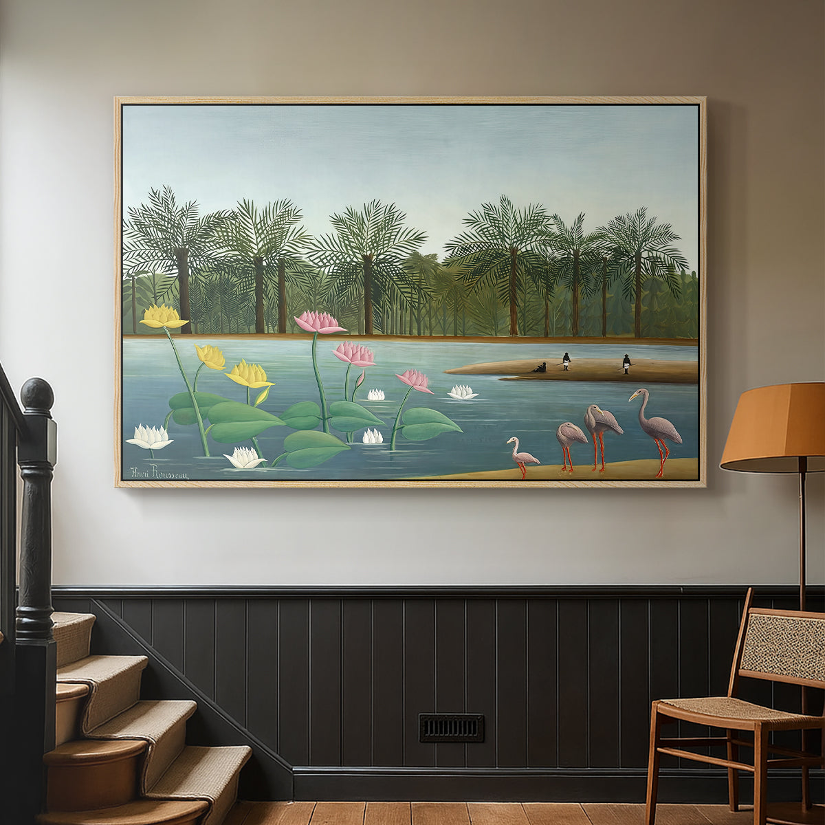 The Flamingoes (Les Flamants), 1907 - Floater Framed Canvas Print