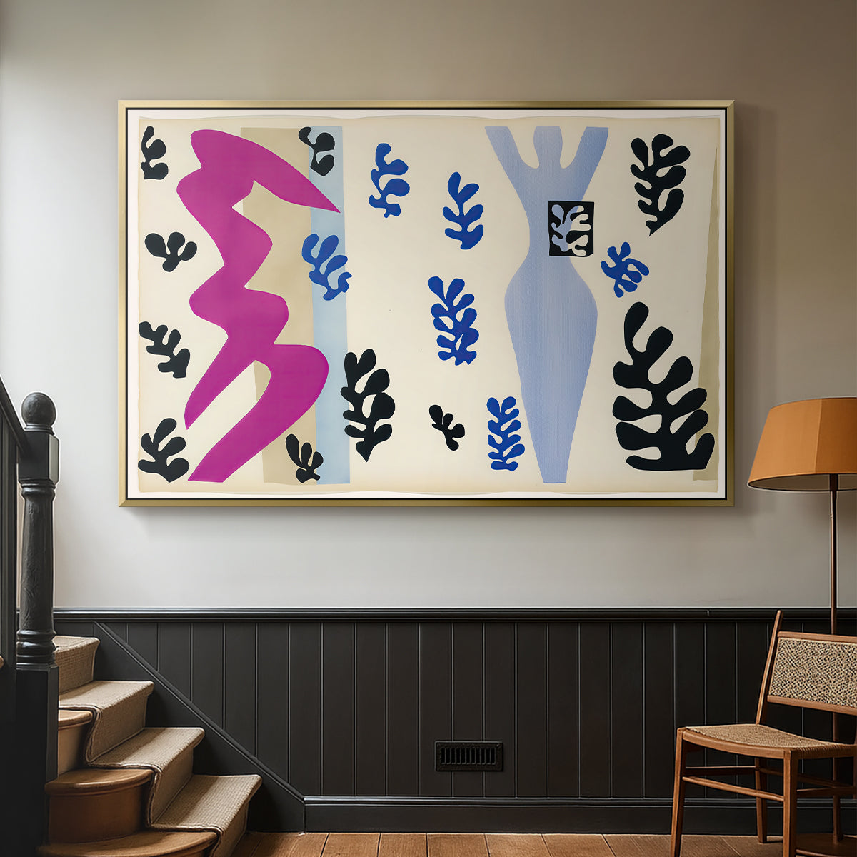 The Knife Thrower (Le lanceur de couteaux), from Jazz, 1947 - Floater Framed Canvas Print