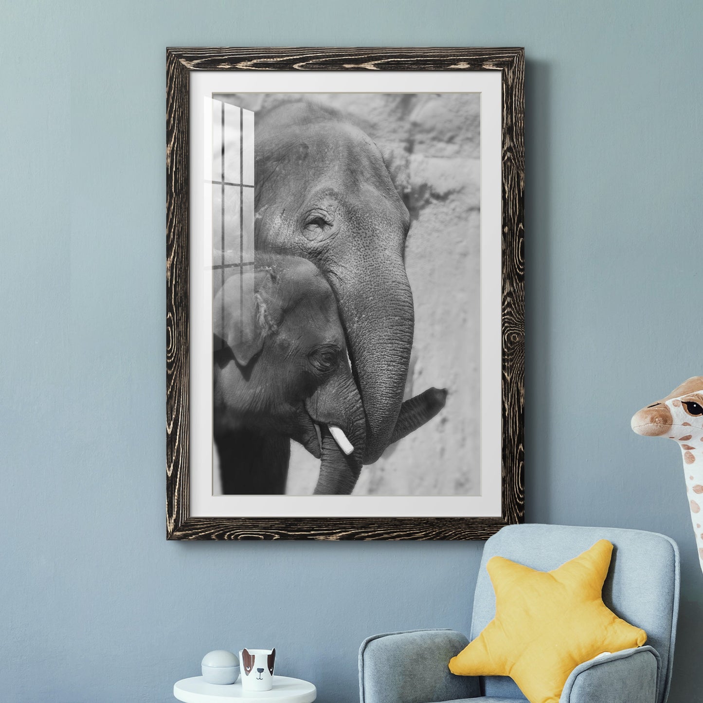 Tender Moment - Premium Framed Print - Distressed Barnwood Frame - Ready to Hang