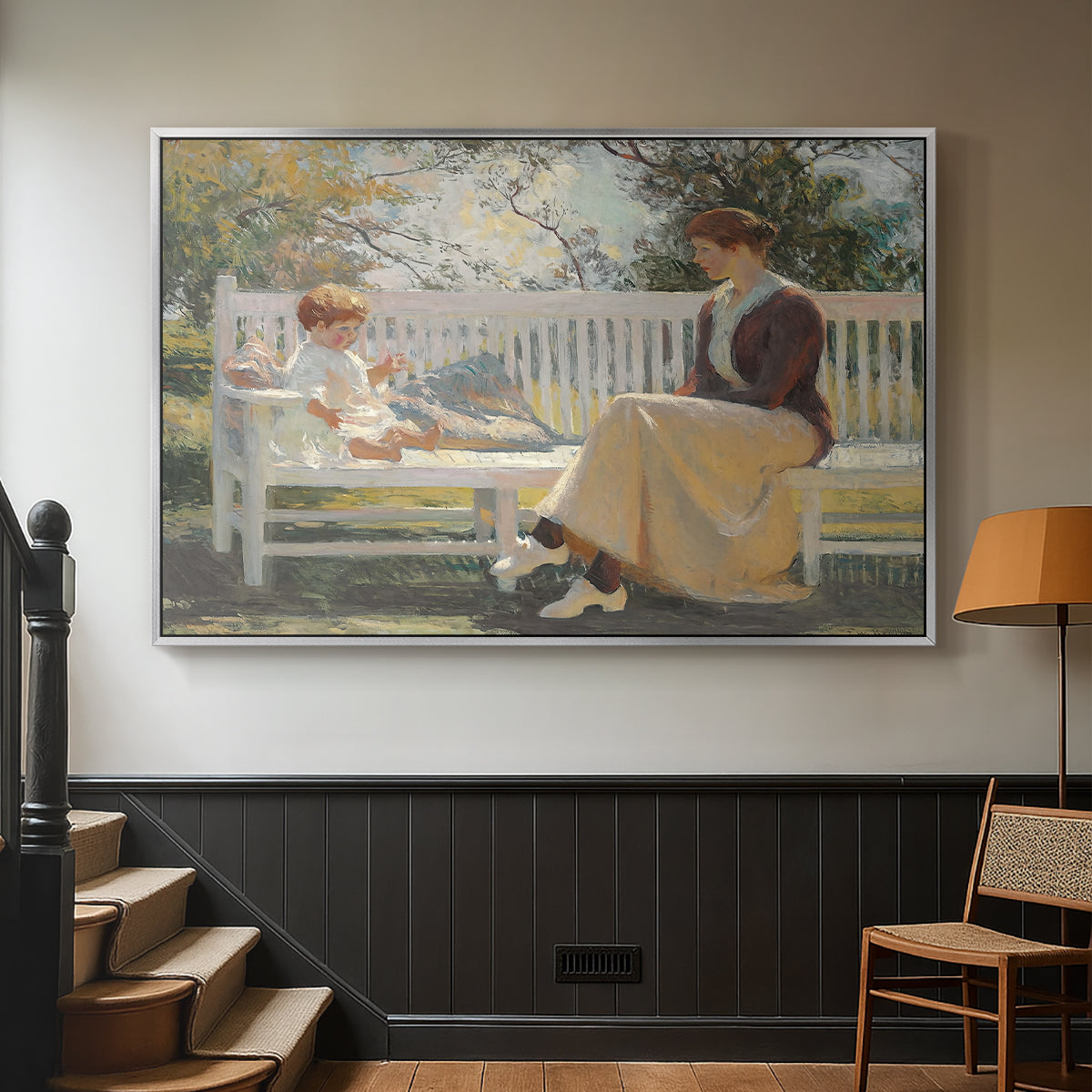 Eleanor and Benny, 1916 - Floater Framed Canvas Print