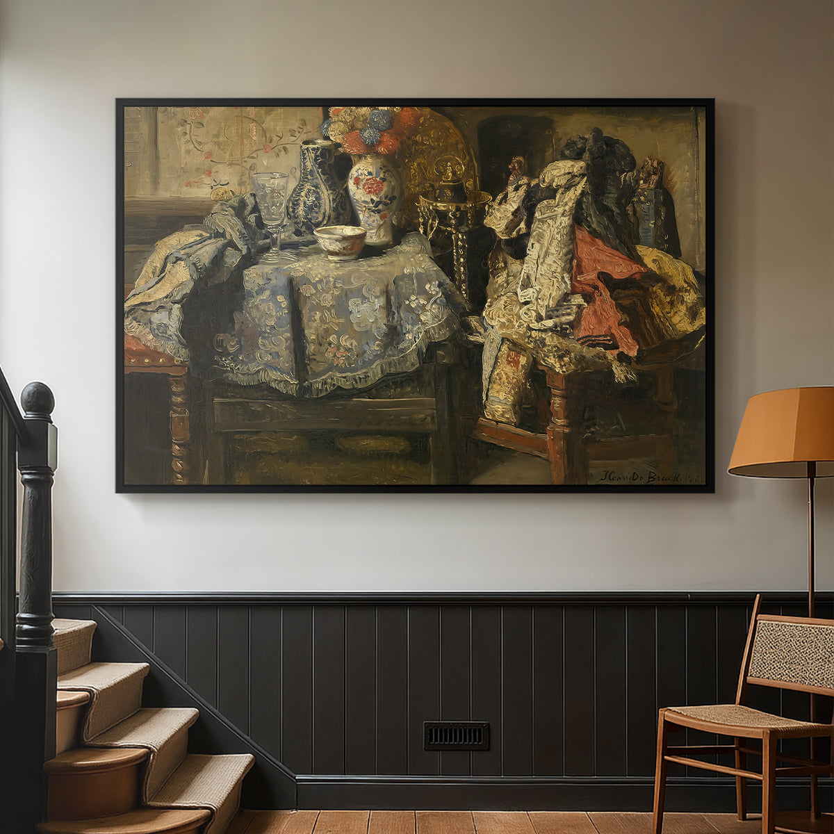 Still Life Requisites, 1885 - Floater Framed Canvas Print