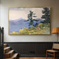 North Woods Club, Adirondacks, 1892 - Floater Framed Canvas Print