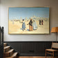 View from the Desert of Cairo with Citadel and Mamluk Tombs in the Background, c. 1889-1890 - Floater Framed Canvas Print