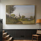 Village Landscape with Church, 1891 - Floater Framed Canvas Print