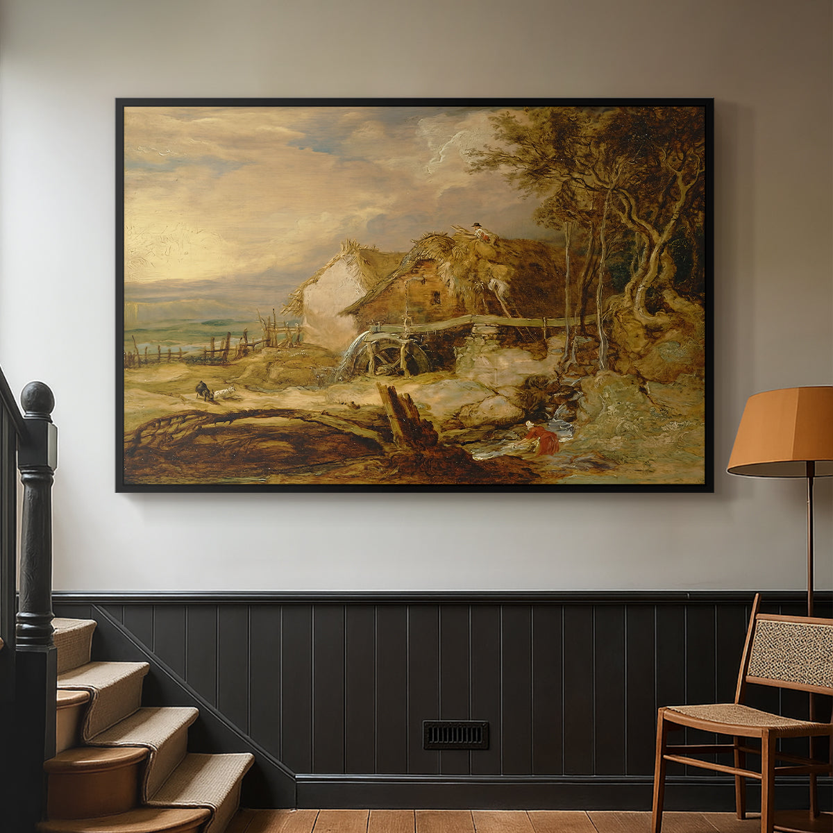 An Overshot Mill, c. 1802-1807 - Floater Framed Canvas Print