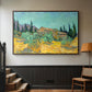 Wooden Sheds Among the Olive Trees and Cypresses, 1889 - Floater Framed Canvas Print