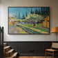 Orchard in Blossom, Bordered by Cypresses, 1888 - Floater Framed Canvas Print