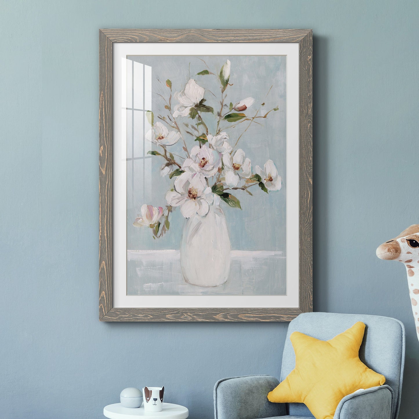 Magnolia Charm - Premium Framed Print - Distressed Barnwood Frame - Ready to Hang