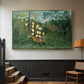 Fight Between a Tiger and a Buffalo, 1908 - Floater Framed Canvas Print