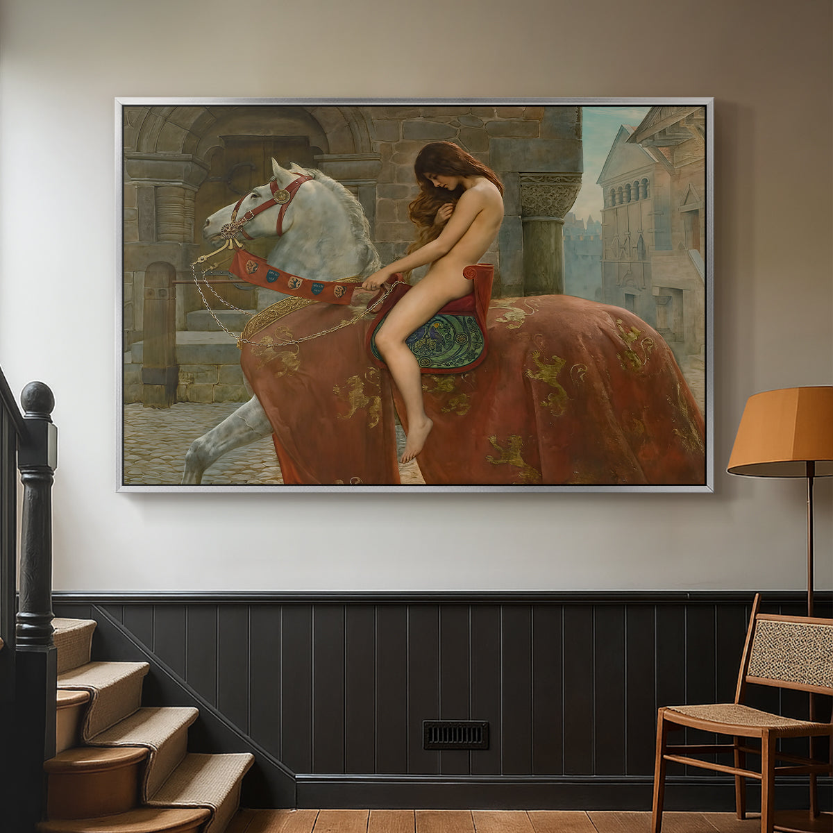Lady Godiva, 1898 - Floater Framed Canvas Print