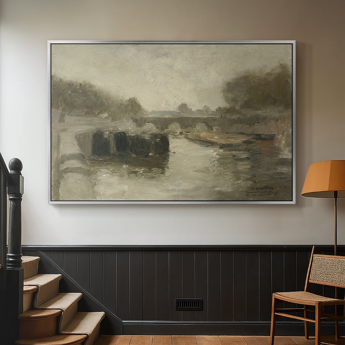The Bridge (Le pont), 1895 - Floater Framed Canvas Print