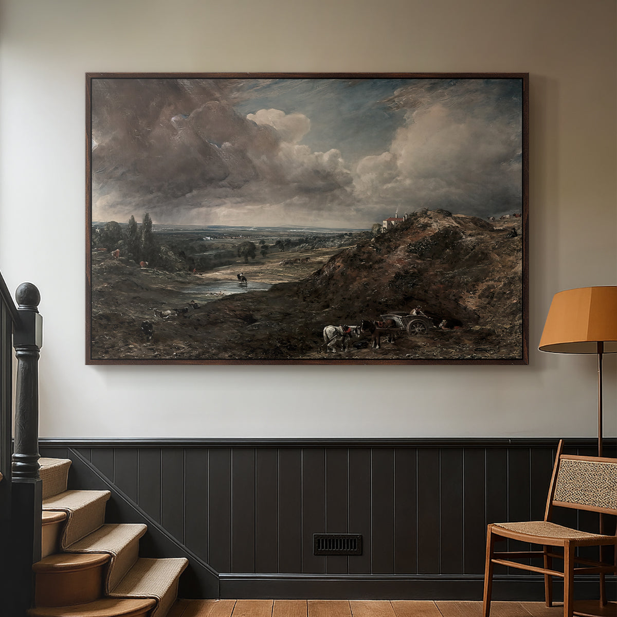 Branch Hill Pond, Hampstead Heath, c. 1828 - Floater Framed Canvas Print