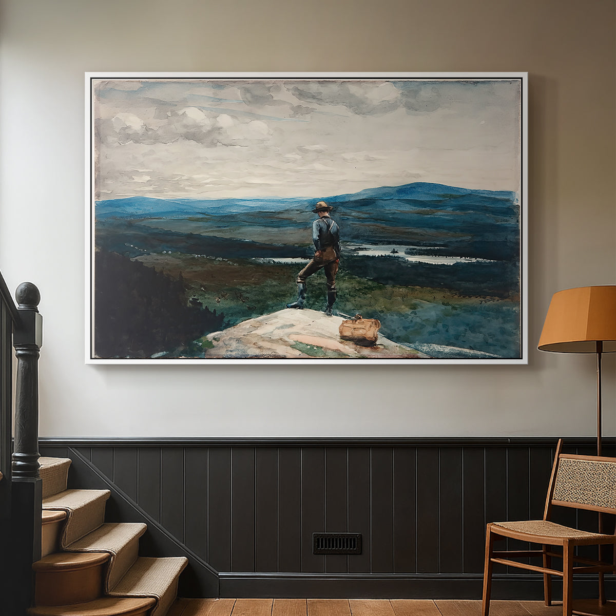 The Ranger, Adirondacks, 1882 - Floater Framed Canvas Print