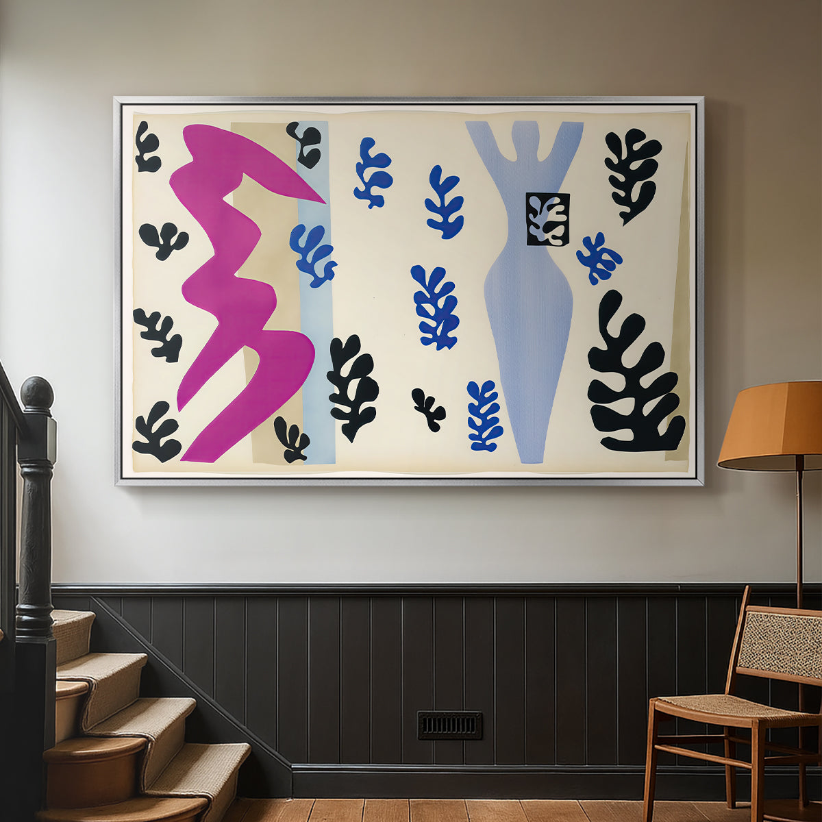 The Knife Thrower (Le lanceur de couteaux), from Jazz, 1947 - Floater Framed Canvas Print