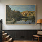 River Landscape with Cliffs, c. 1850-1860 - Floater Framed Canvas Print