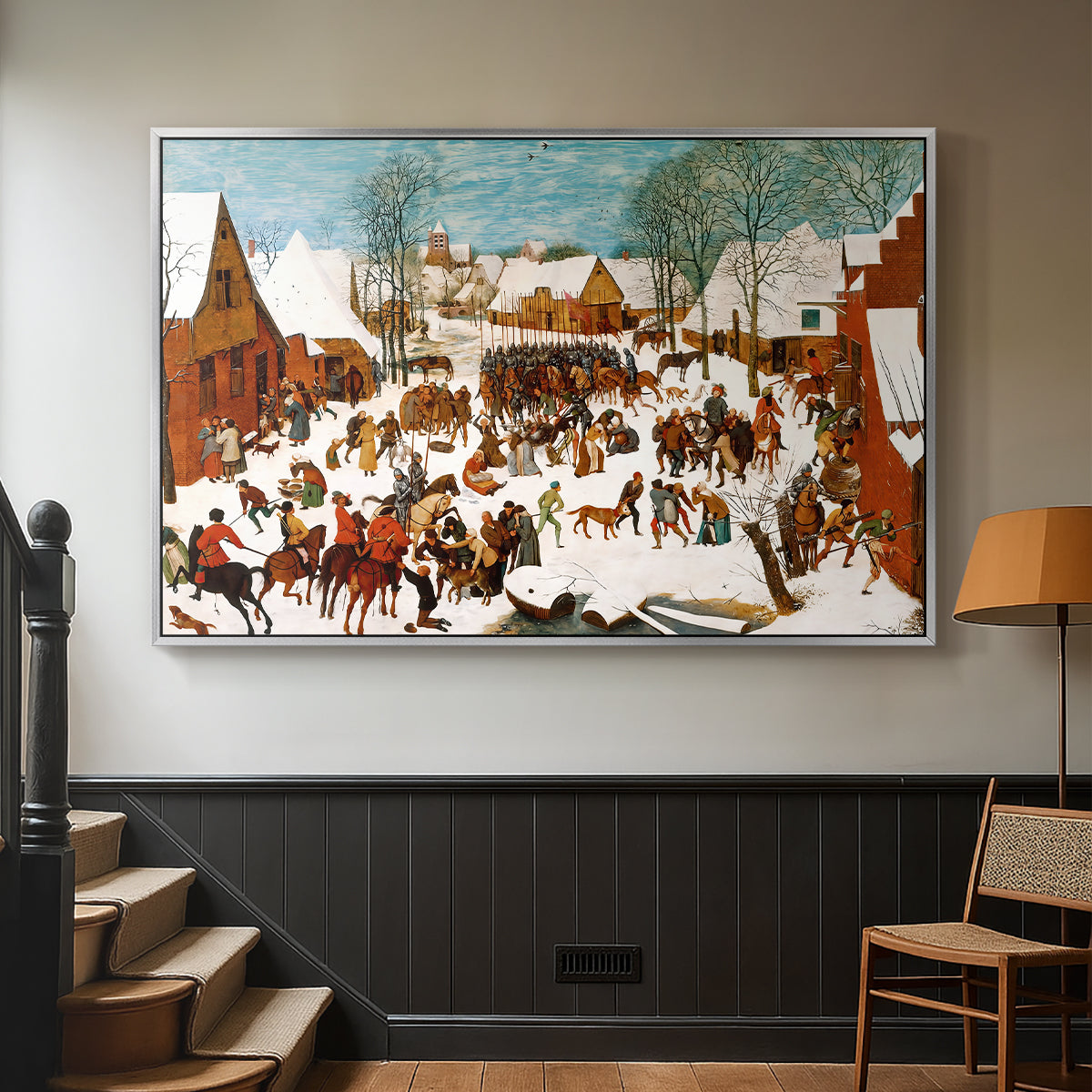 Massacre of the Innocents, c. 1565-1567 - Floater Framed Canvas Print