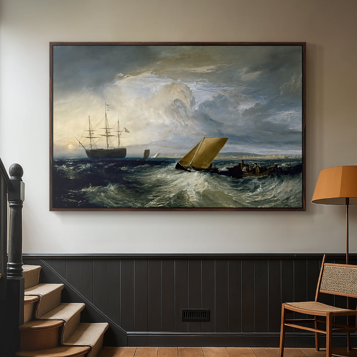Sheerness as Seen from the Nore, 1808 - Floater Framed Canvas Print