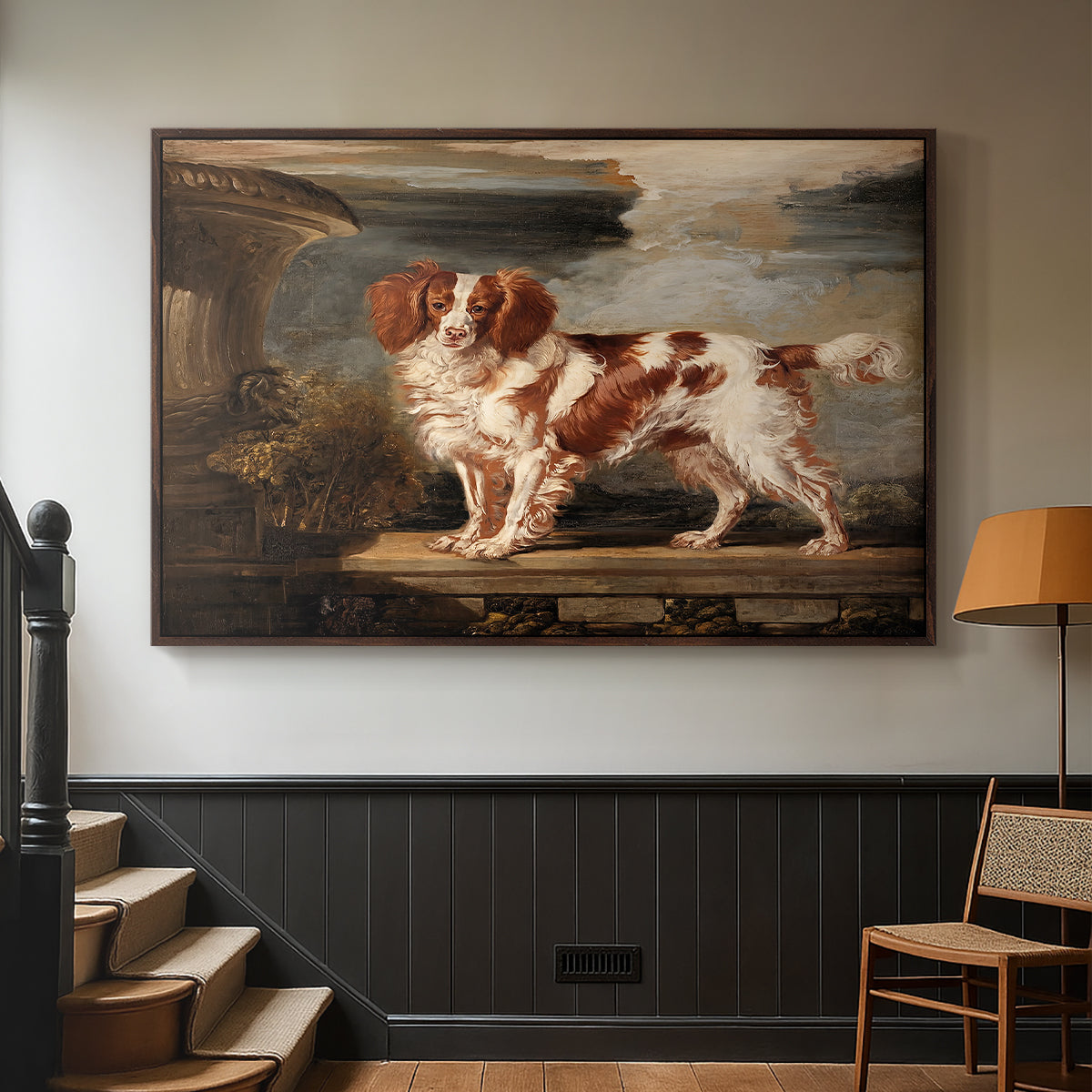 Portrait of Dash, a Favourite Spaniel, Property of Lady Frances Vane-Tempest, 1819 - Floater Framed Canvas Print