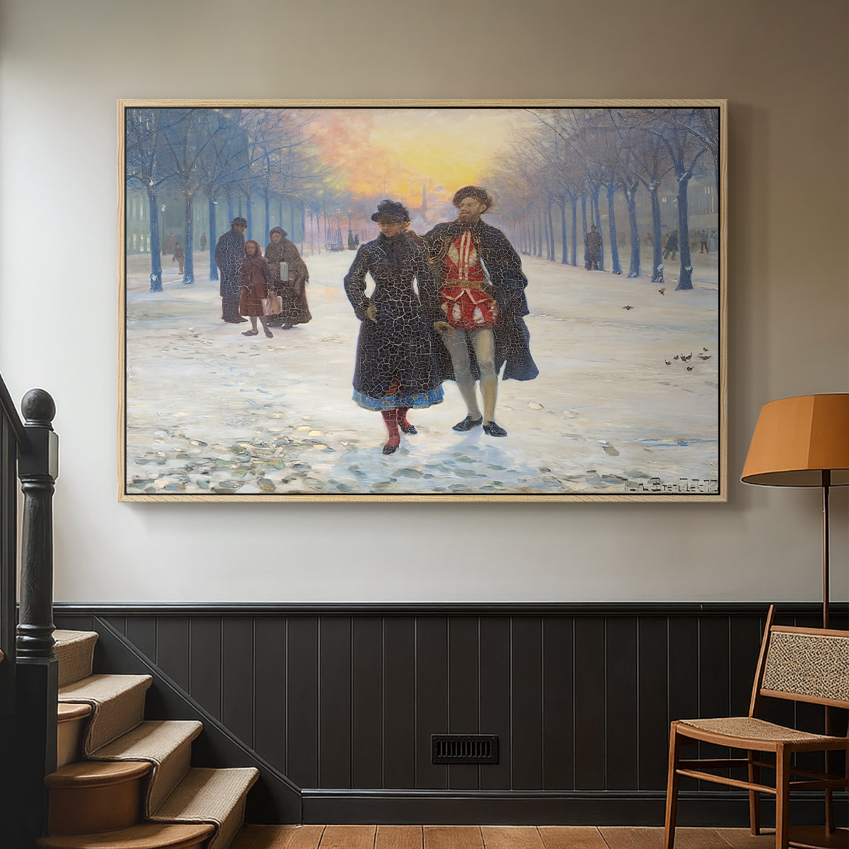 Morning after the Carnival, 1884 - Floater Framed Canvas Print