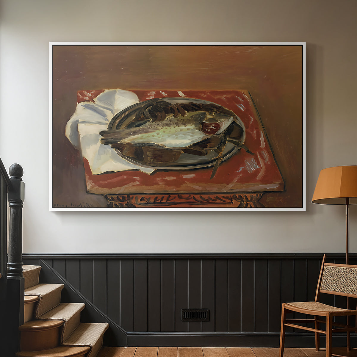 Still Life with Bream (Nature morte à la daurade), 1920 - Floater Framed Canvas Print