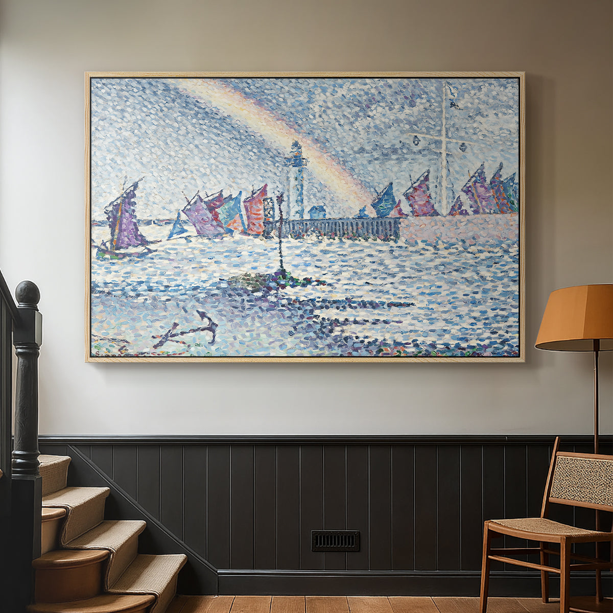 Entrance to the Port of Honfleur, 1899 - Floater Framed Canvas Print