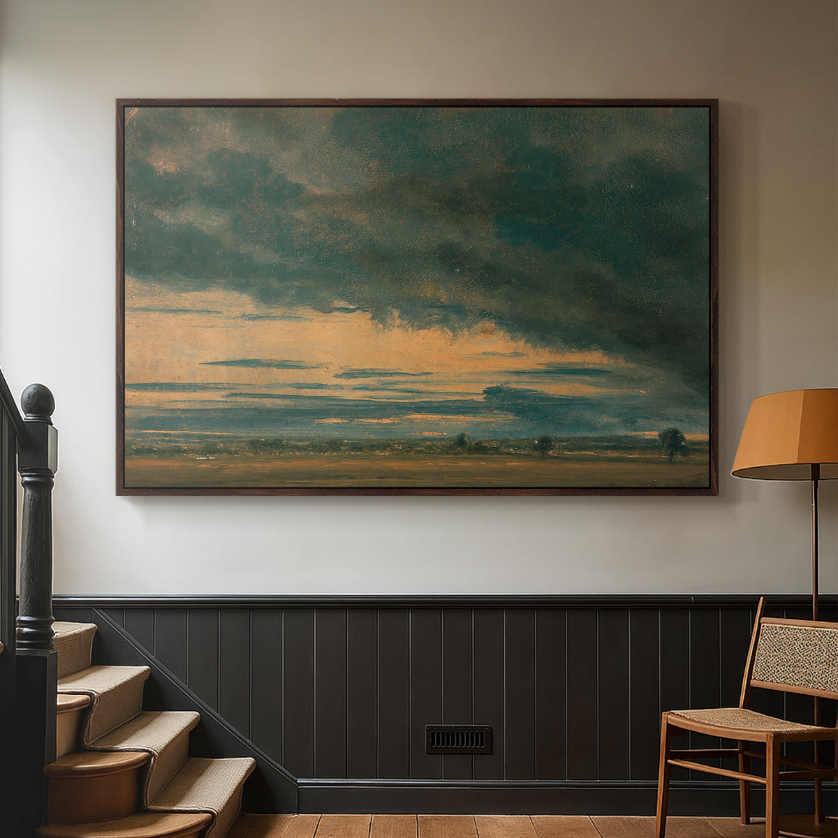 Cloud Study, c. 1821 - Floater Framed Canvas Print