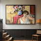 Woman Seated in an Armchair, c. 1920 - Floater Framed Canvas Print