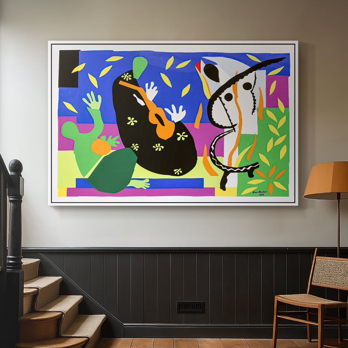 The Sorrows of the King, 1952 - Floater Framed Canvas Print