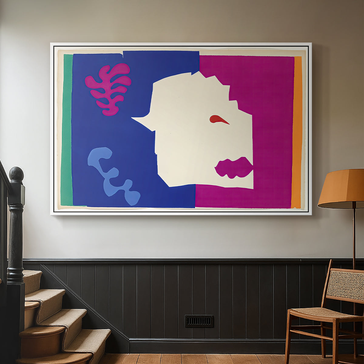 The Wolf (Le loup), from Jazz, 1947 - Floater Framed Canvas Print