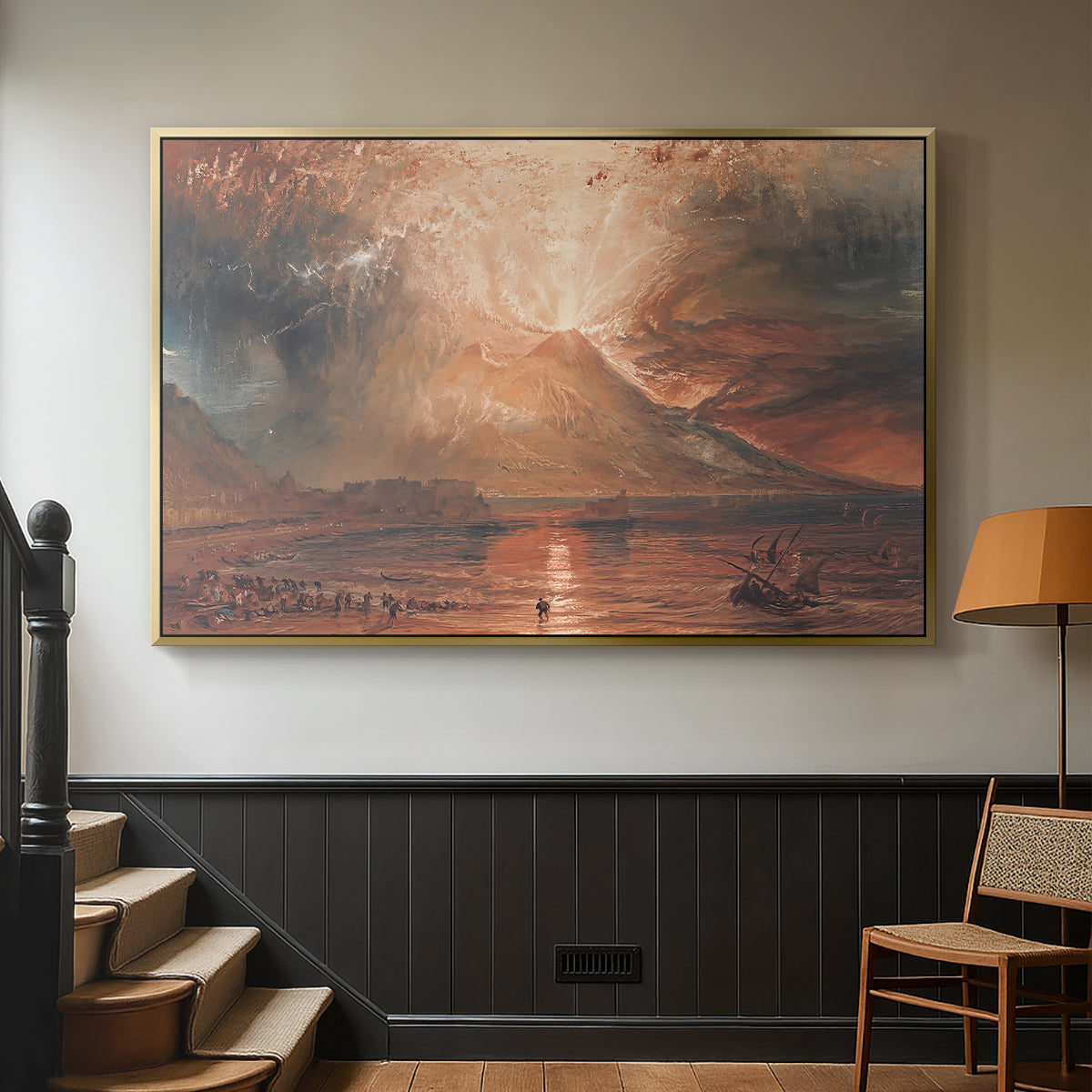 Vesuvius in Eruption, c. 1817 - Floater Framed Canvas Print