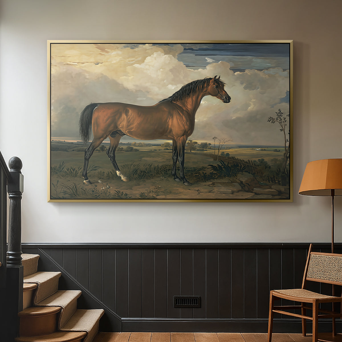 Eagle, A Celebrated Stallion, 1809 - Floater Framed Canvas Print