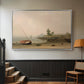 The Stranded Boat, 1863 - Floater Framed Canvas Print