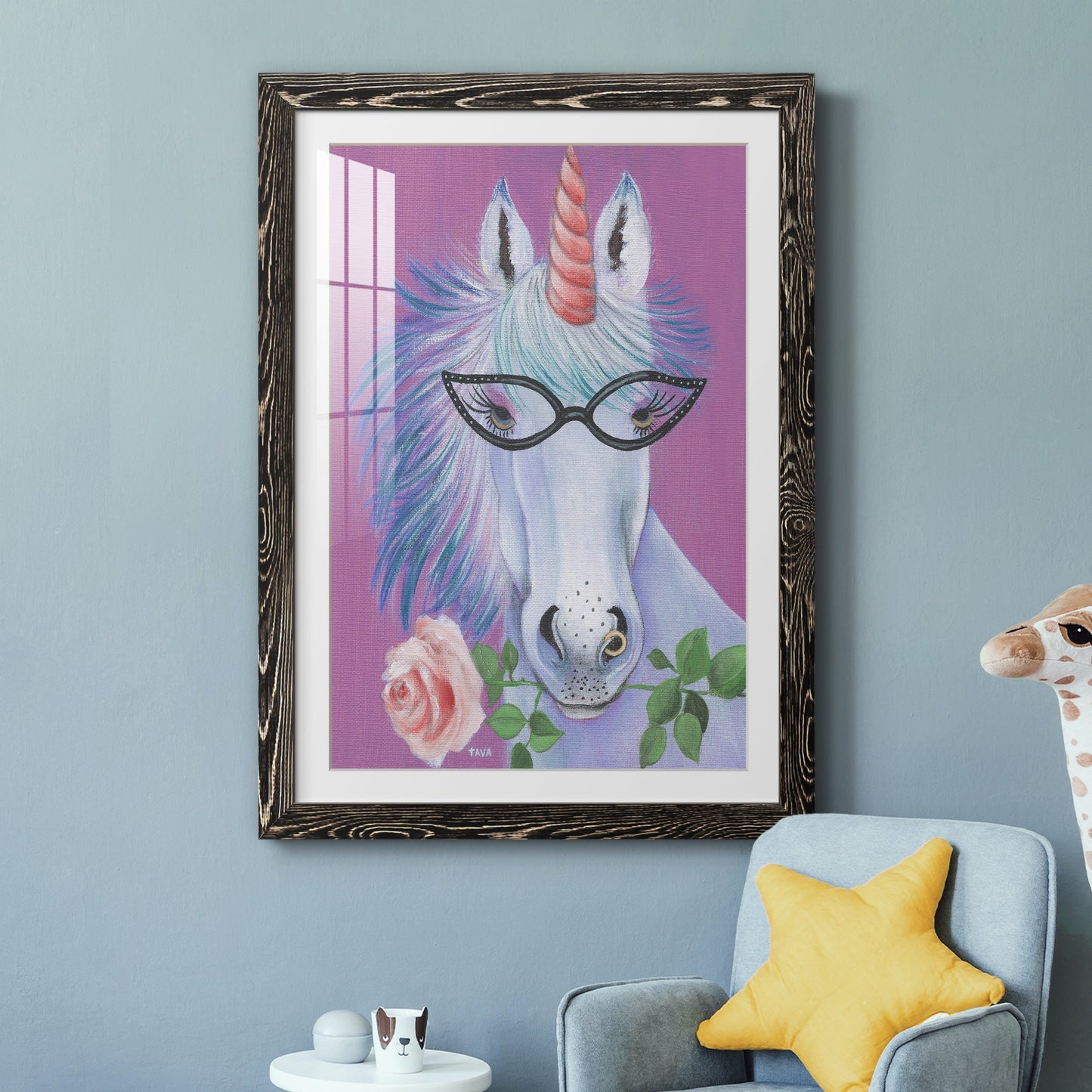 Unicorn III - Premium Framed Print - Distressed Barnwood Frame - Ready to Hang