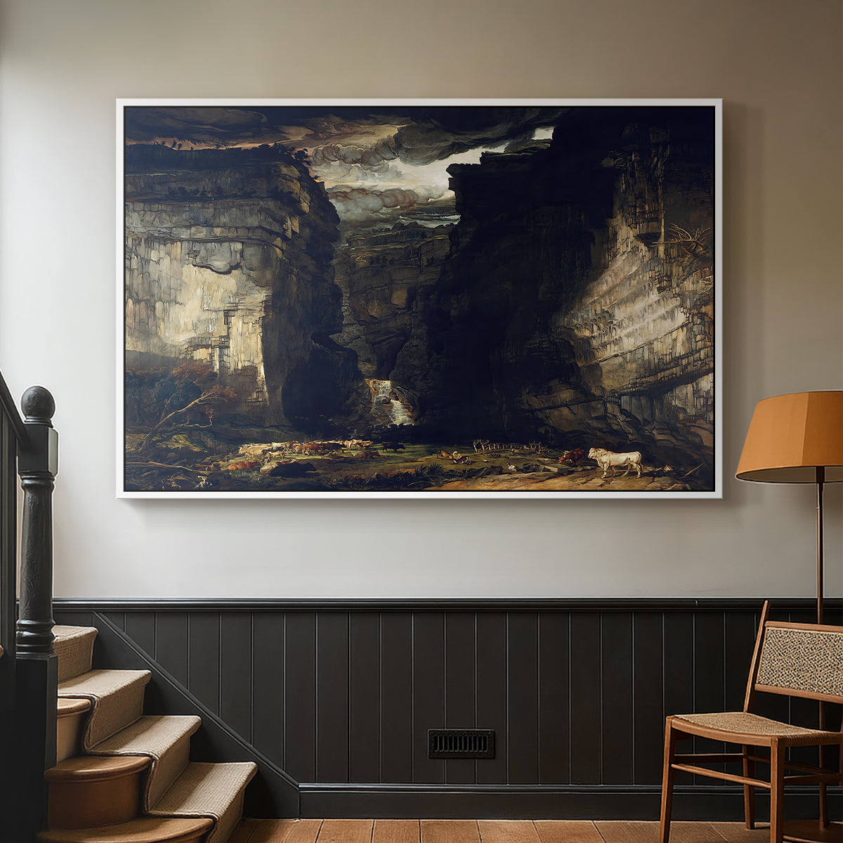 Gordale Scar, c. 1811-1813 - Floater Framed Canvas Print