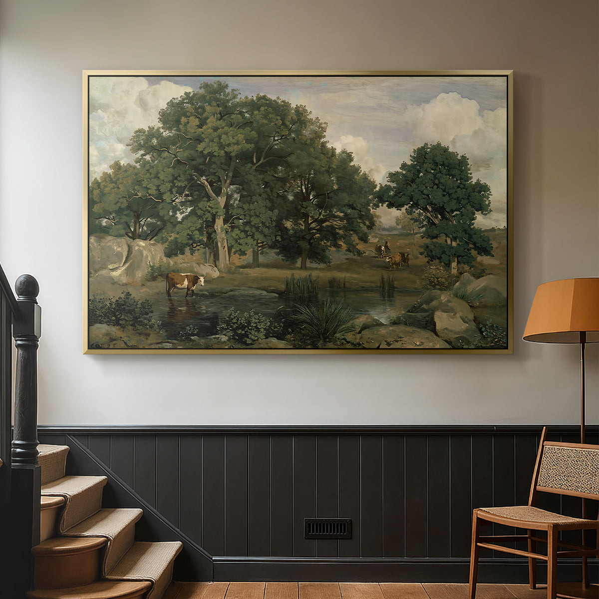 Forest of Fontainebleau, 1846 - Floater Framed Canvas Print
